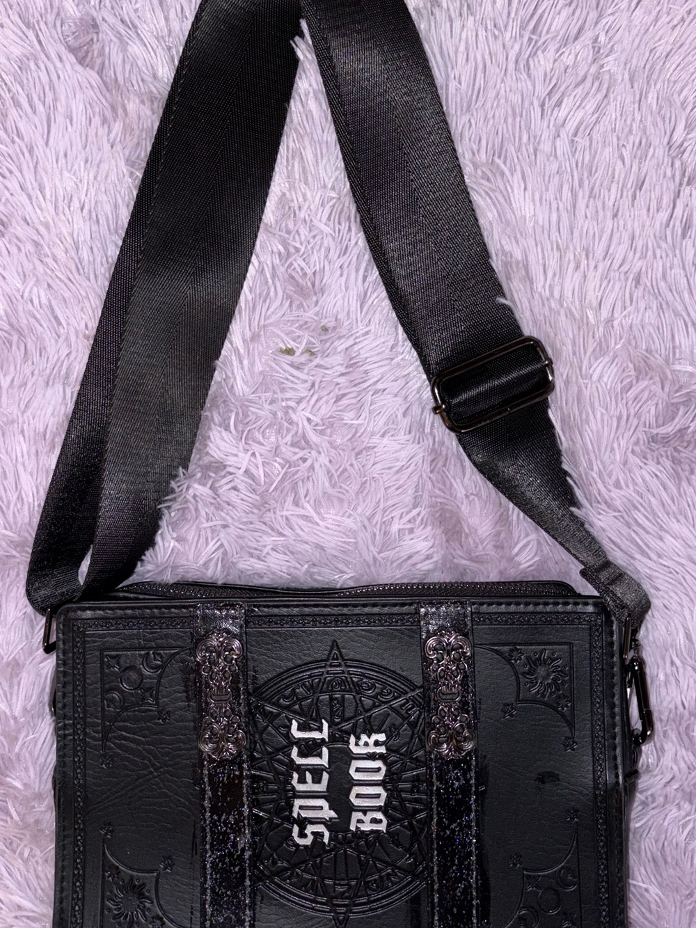 Spell Book Black Crossbody Book-Style Bag